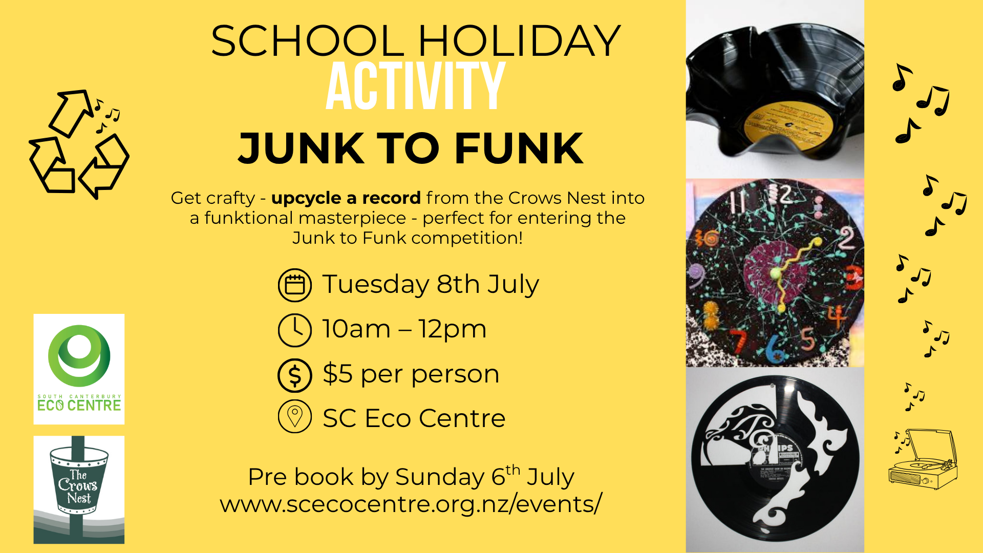 School holiday activity - Junk to Funk creation